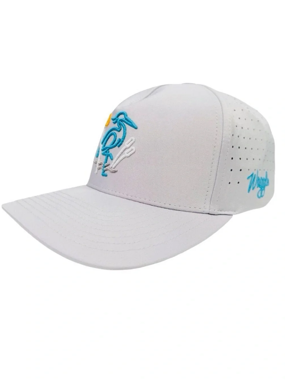 Waggle Flamingo Grey SnapBack Hat- NEW!! Golf